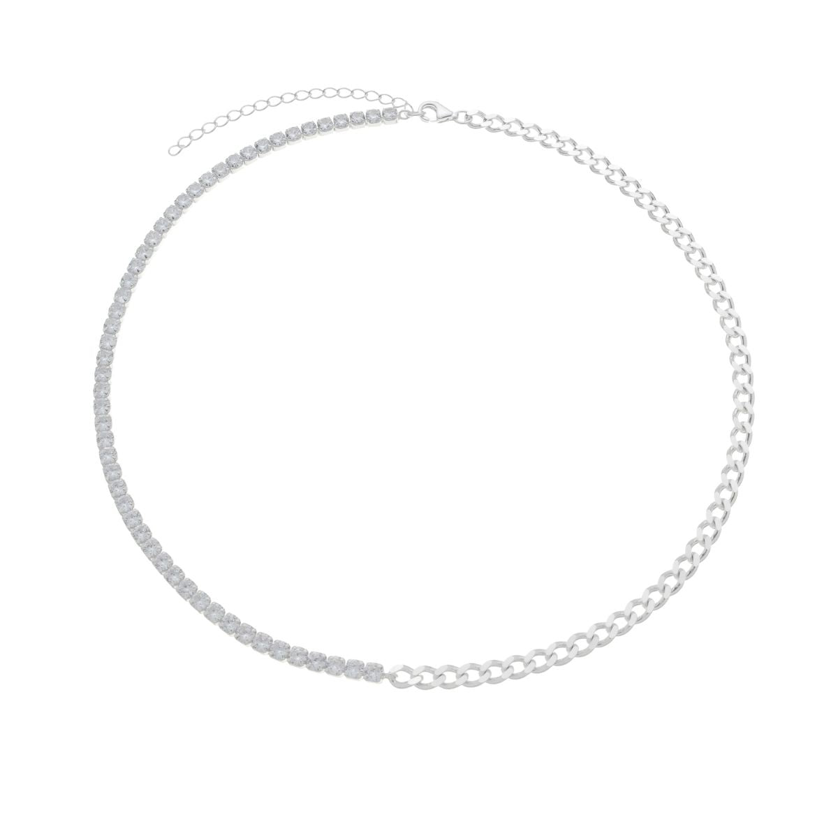 Choker Riviera Grumet 45cm Em Prata 925 Legítima