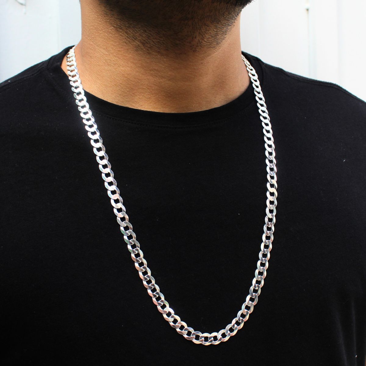 Corrente De Prata 925 Modelo Grumet 70cm 9mm Cordão Masculino