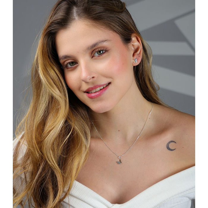 Conjunto Colar Brincos E Pingente Borboleta Em Prata 925 Feminino