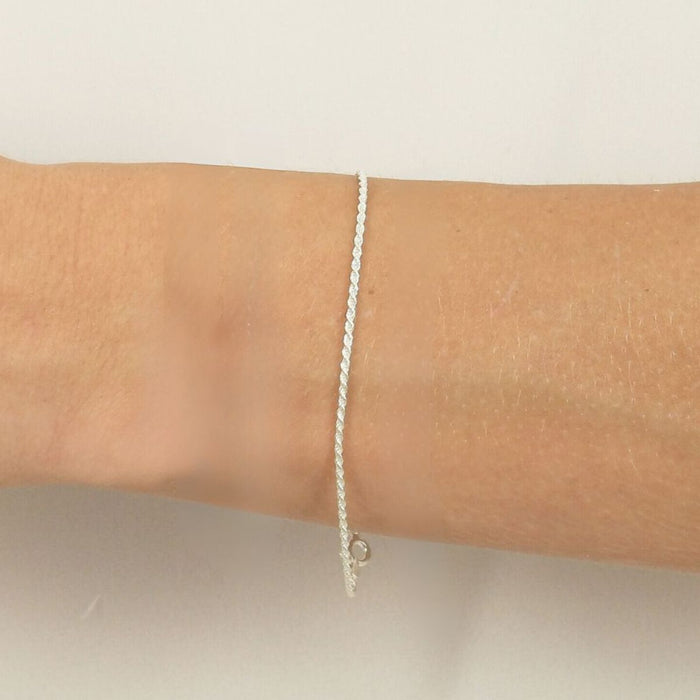 Conjunto Cordão Baiano 45cm + Pulseira Em Prata 925