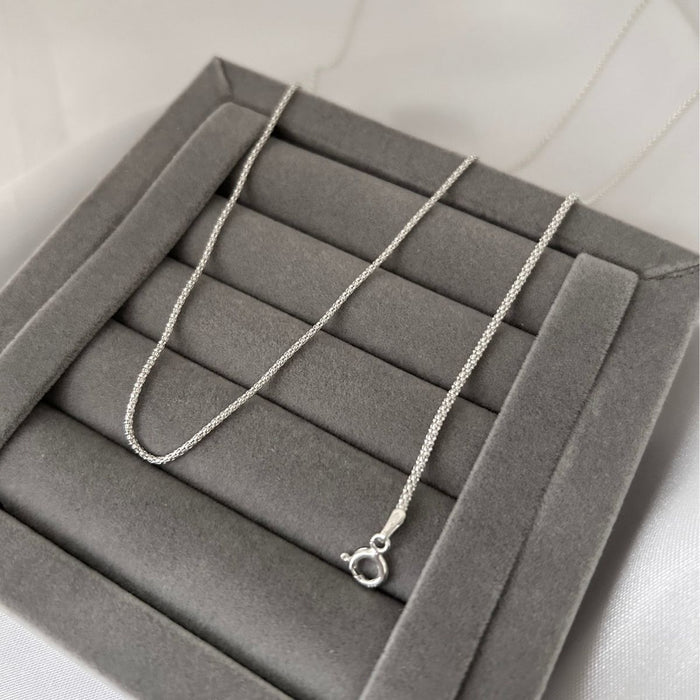 Conjunto Corrente Pipoca Feminina 45cm + Pulseira Pipoca 18cm Em Prata 925