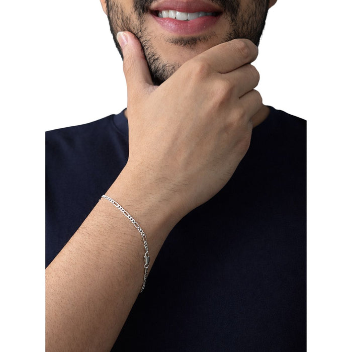 Pulseira 3x1 3mm Prata 925 Legítima