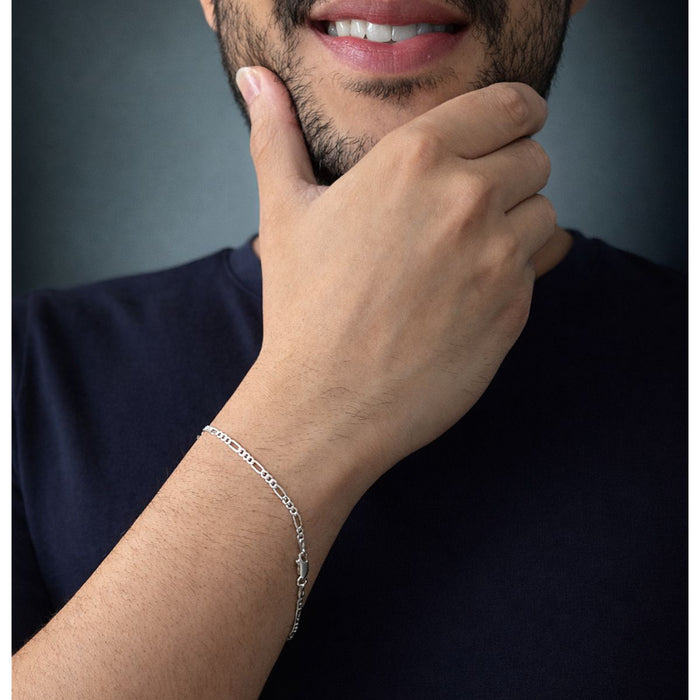 Pulseira 3x1 3mm Prata 925 Legítima