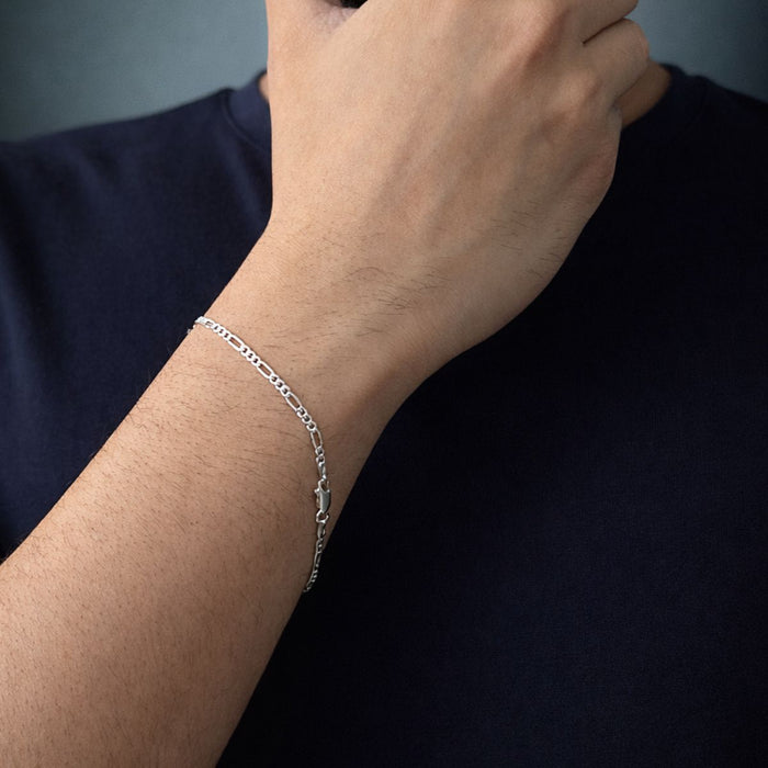Pulseira 3x1 3mm Prata 925 Legítima