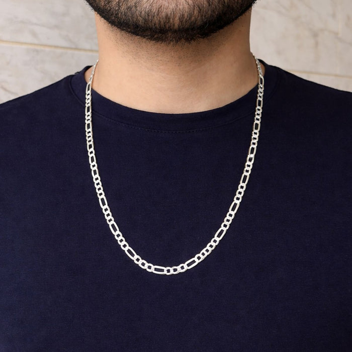 Corrente 3x1 Em Prata 925 60cm 5mm Masculina