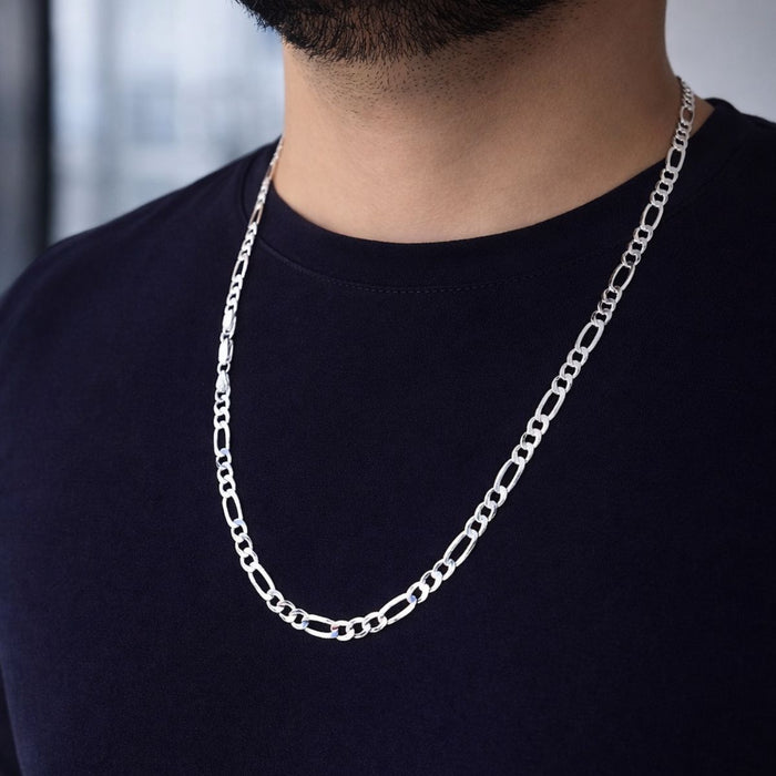Corrente 3x1 Em Prata 925 60cm 5mm Masculina