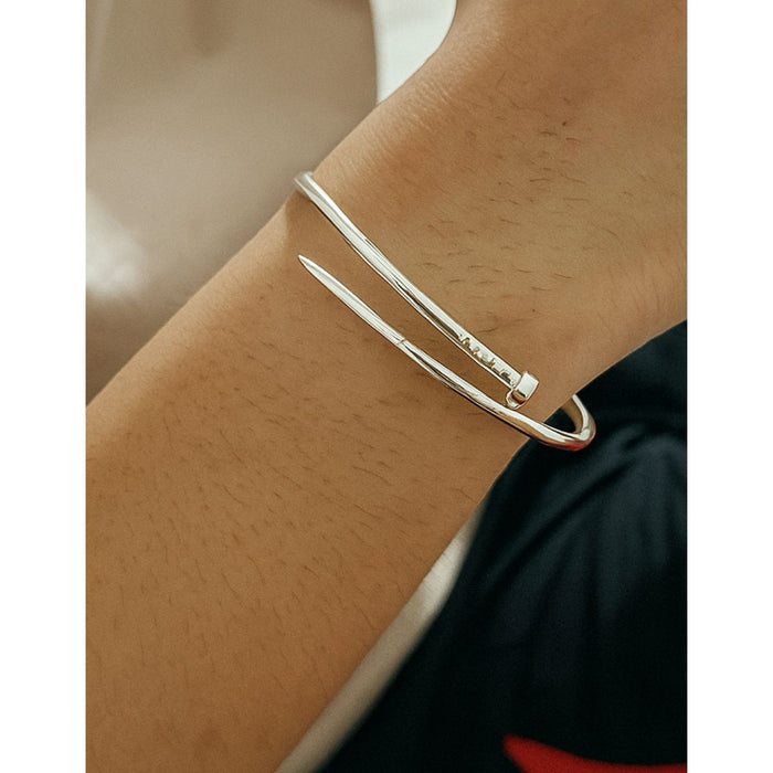 Bracelete Prego Em Prata 925