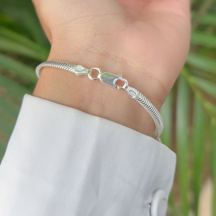 Pulseira Lacraia De Prata 925 Legítima