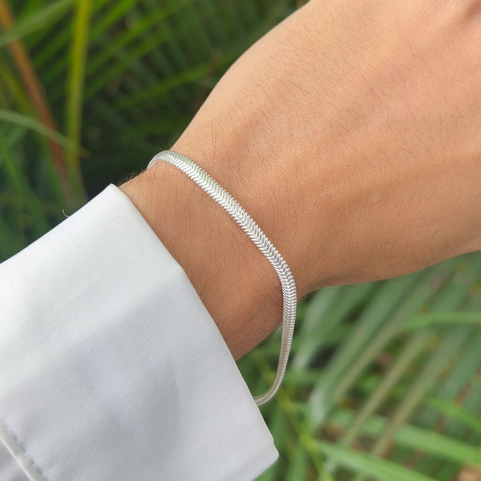 Pulseira Lacraia De Prata 925 Legítima