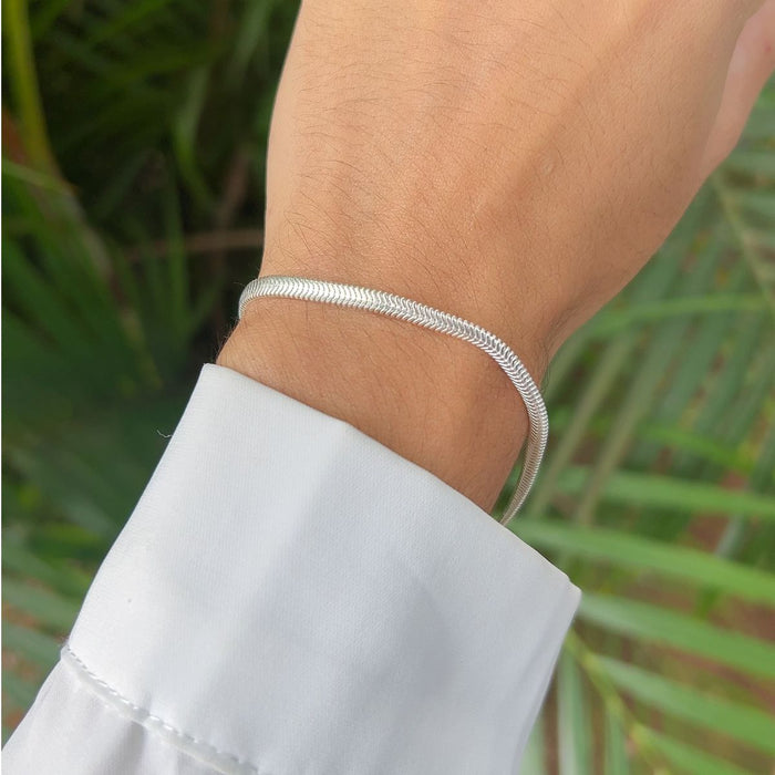 Pulseira Lacraia De Prata 925 Legítima