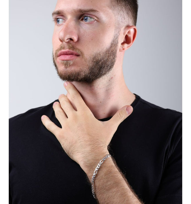 Pulseira 3 em 1 Prata 925 Legítima 5mm