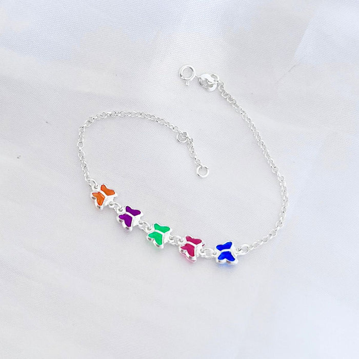 Pulseira Borboleta Feminina Em Prata 925