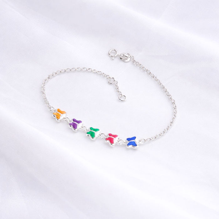 Pulseira Borboleta Feminina Em Prata 925