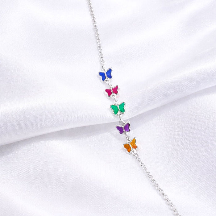 Pulseira Borboleta Feminina Em Prata 925