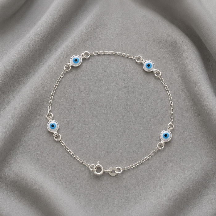 Pulseira Olho Grego Em Prata 925 Feminina Legítima
