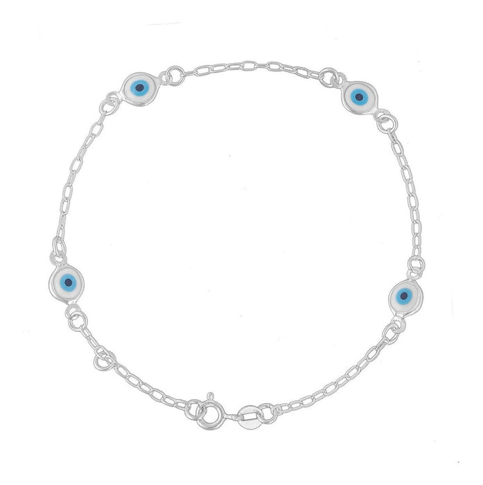 Pulseira Olho Grego Em Prata 925 Feminina Legítima