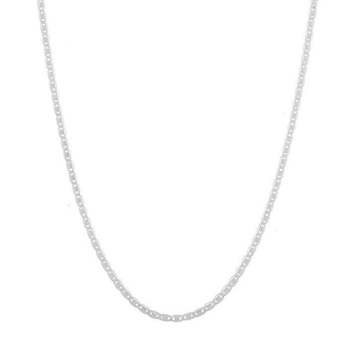Corrente Piastrine 60cm Prata 925 Legítima