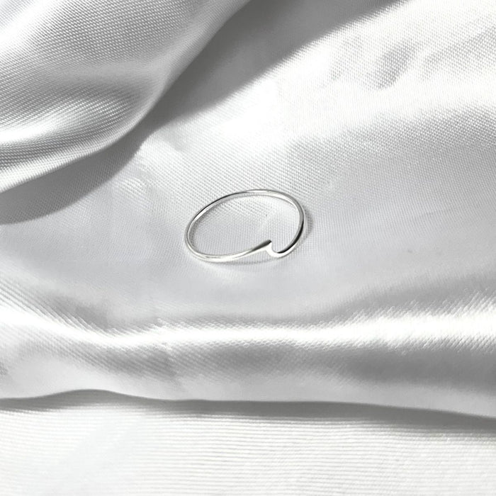 Anel Onda Feminino Em Prata 925 Legítima Liso Luxo