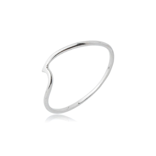 Anel Onda Feminino Em Prata 925 Legítima Liso Luxo