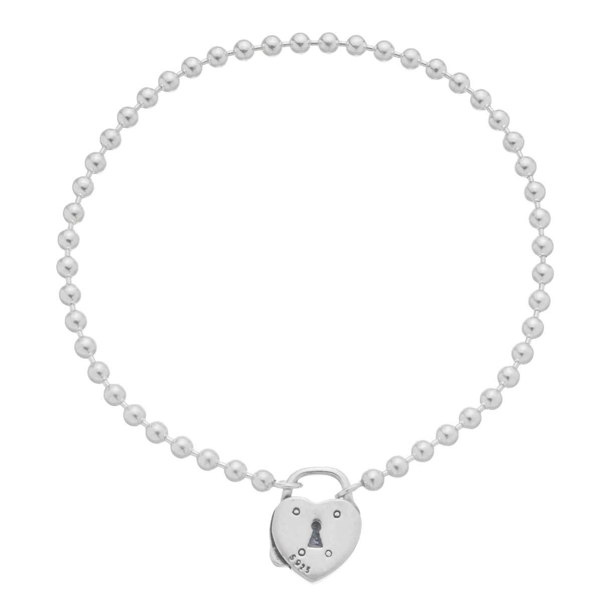 Pulseira De Bolinhas Com Berloque Prata 925