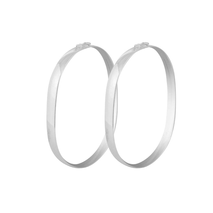 Kit 2 Braceletes Grosso Em Prata 925 Feminino Pulseira