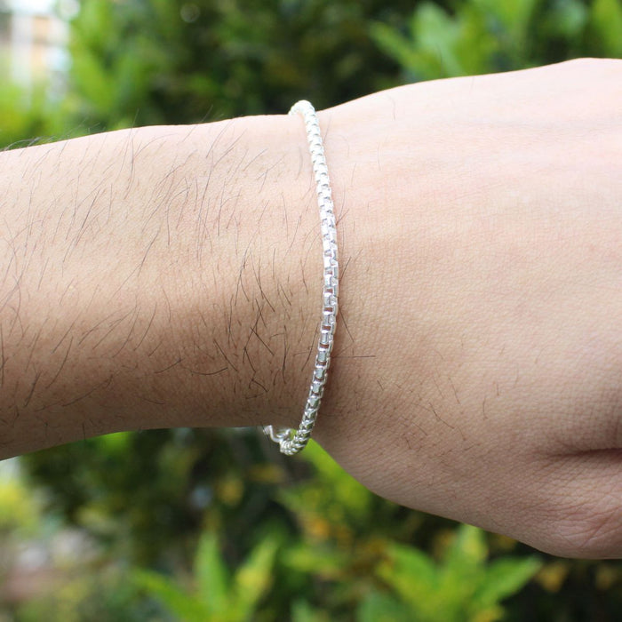 Pulseira Modelo Veneziana Grossa 19cm Em Prata 925 Feminina E Masculina
