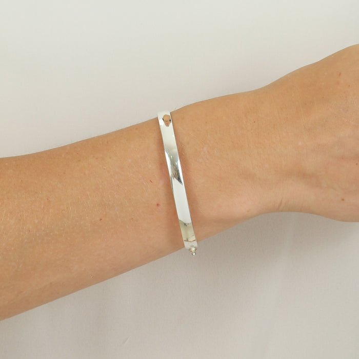 Kit 2 Braceletes Grosso Em Prata 925 Feminino Pulseira