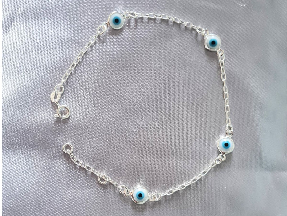 Pulseira Olho Grego Em Prata 925 Feminina Legítima