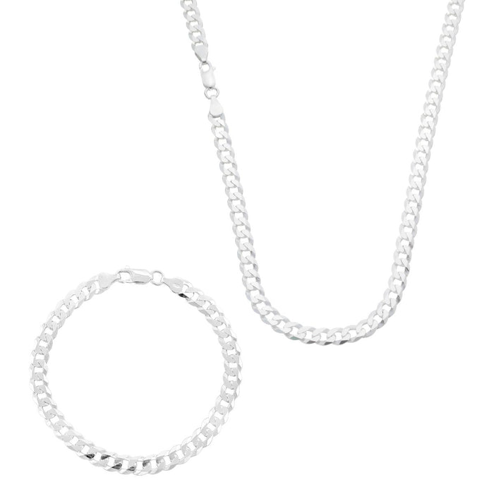 Conjunto Corrente 70cm 4mm E Pulseira Prata 925 Legítima Masculina