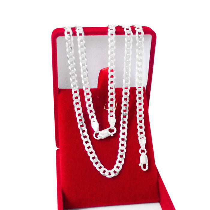 Conjunto Corrente 70cm 4mm E Pulseira Prata 925 Legítima Masculina