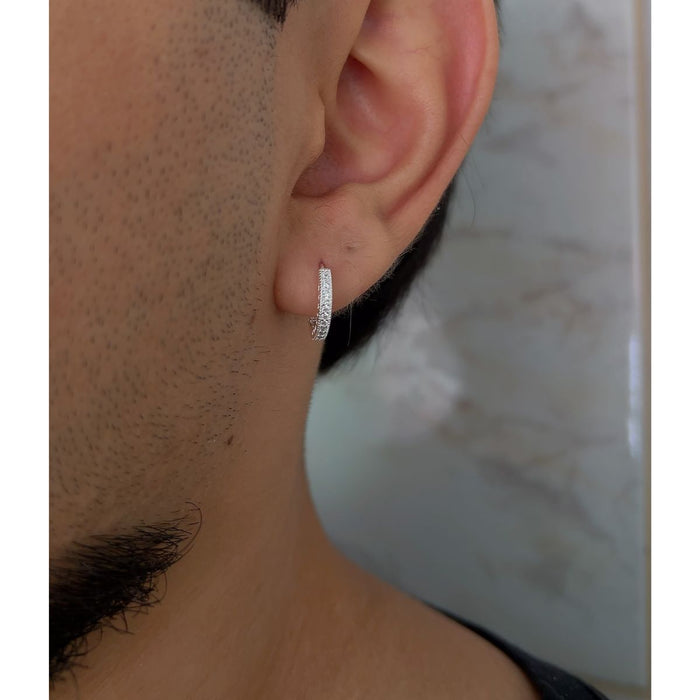 Brinco Pedras Cravejadas De Prata 925