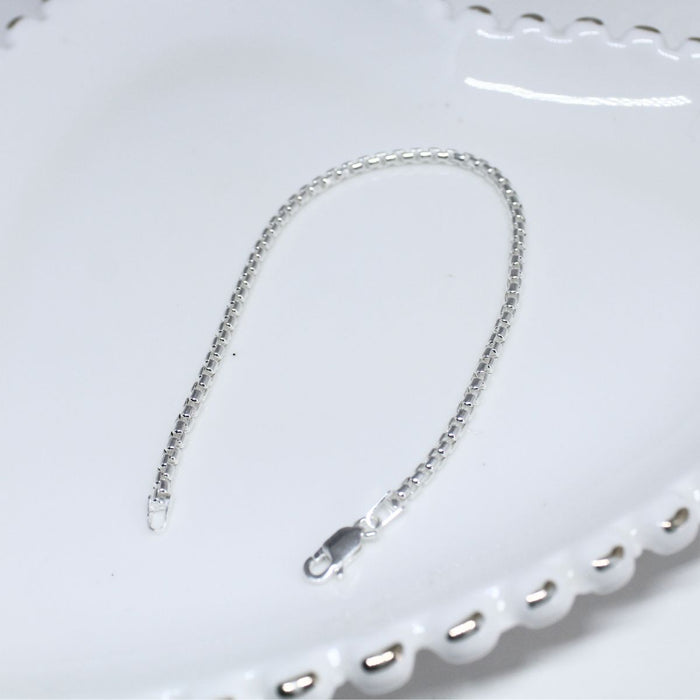 Pulseira Modelo Veneziana Grossa 19cm Em Prata 925 Feminina E Masculina
