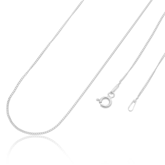 Corrente Grumet Fina 45cm Prata 925