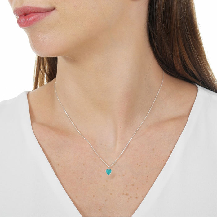 Corrente Colar Veneziana Pingente Zircônia Coração Prata 925 Feminino