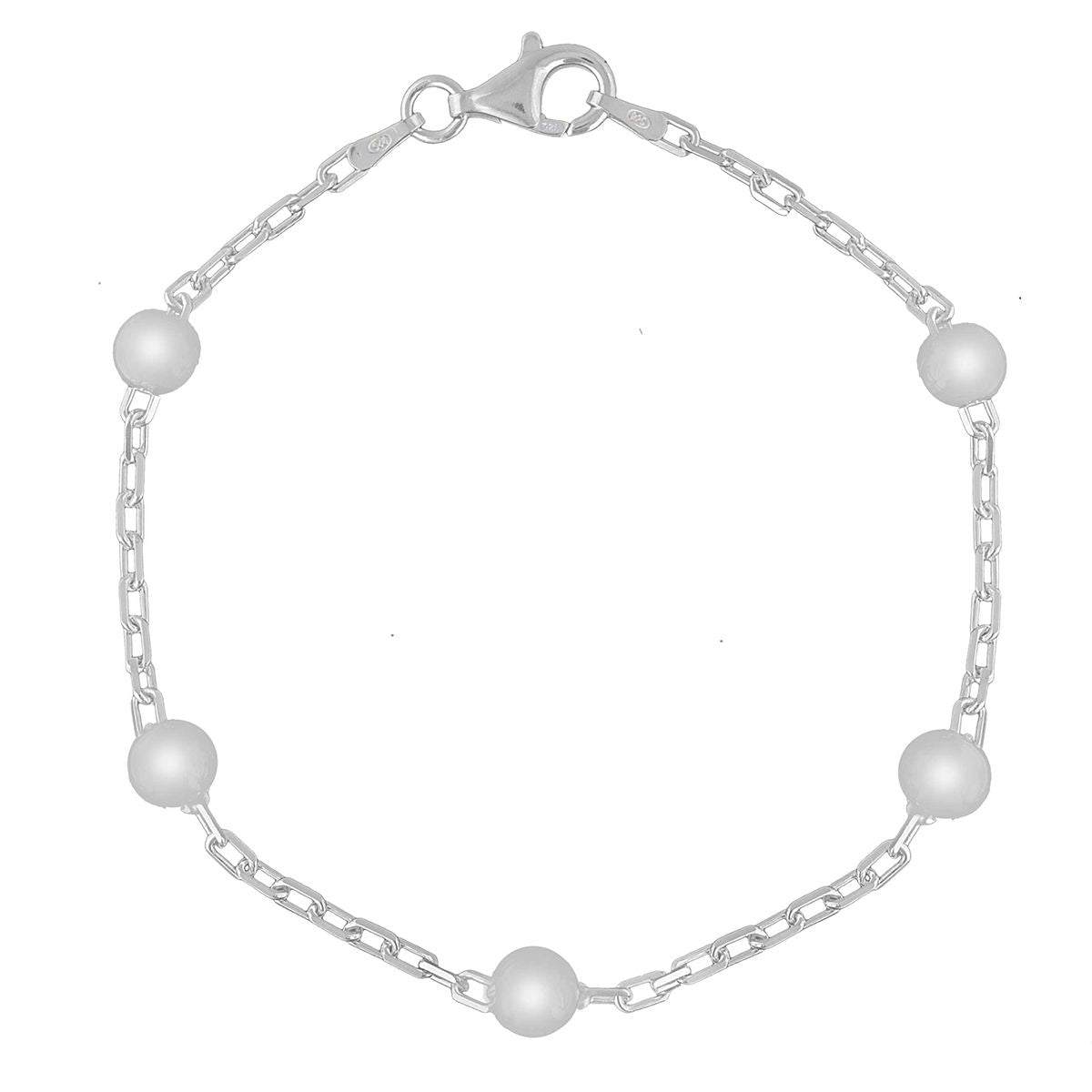 Pulseira De Bola Bolinhas Em Prata 925