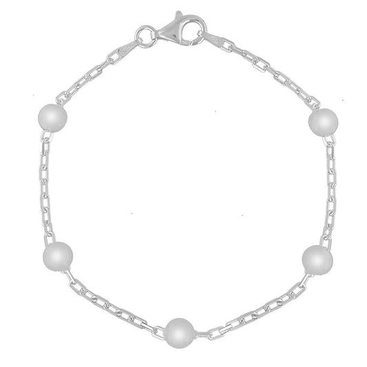 Pulseira De Bola Bolinhas Em Prata 925