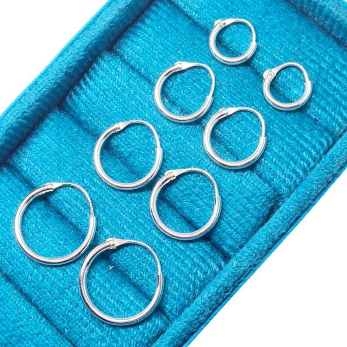 Kit 4 Pares De Brincos Argola Prata 925
