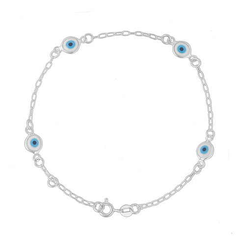 Pulseira Olho Grego Em Prata 925 Feminina Legítima