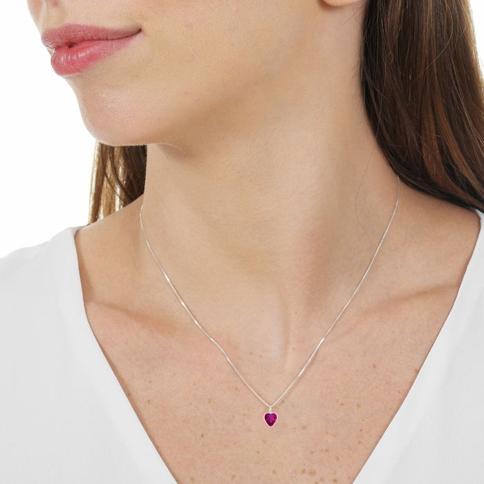 Corrente Colar Veneziana Pingente Zircônia Coração Prata 925 Feminino