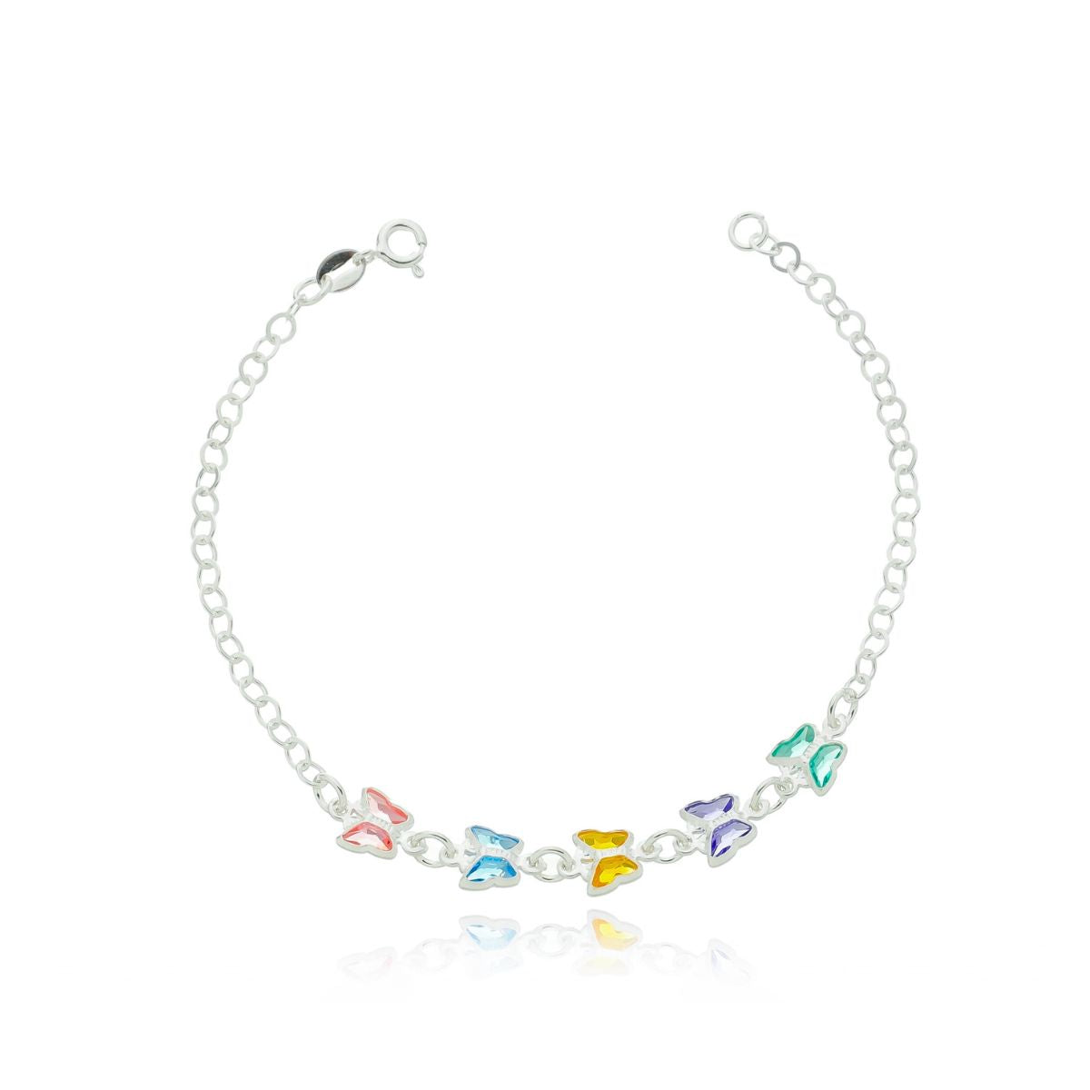 Pulseira Borboleta Feminina Em Prata 925