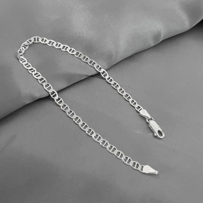 Pulseira Piastrine Grossa 21cm Masculina Em Prata 925 Legítima